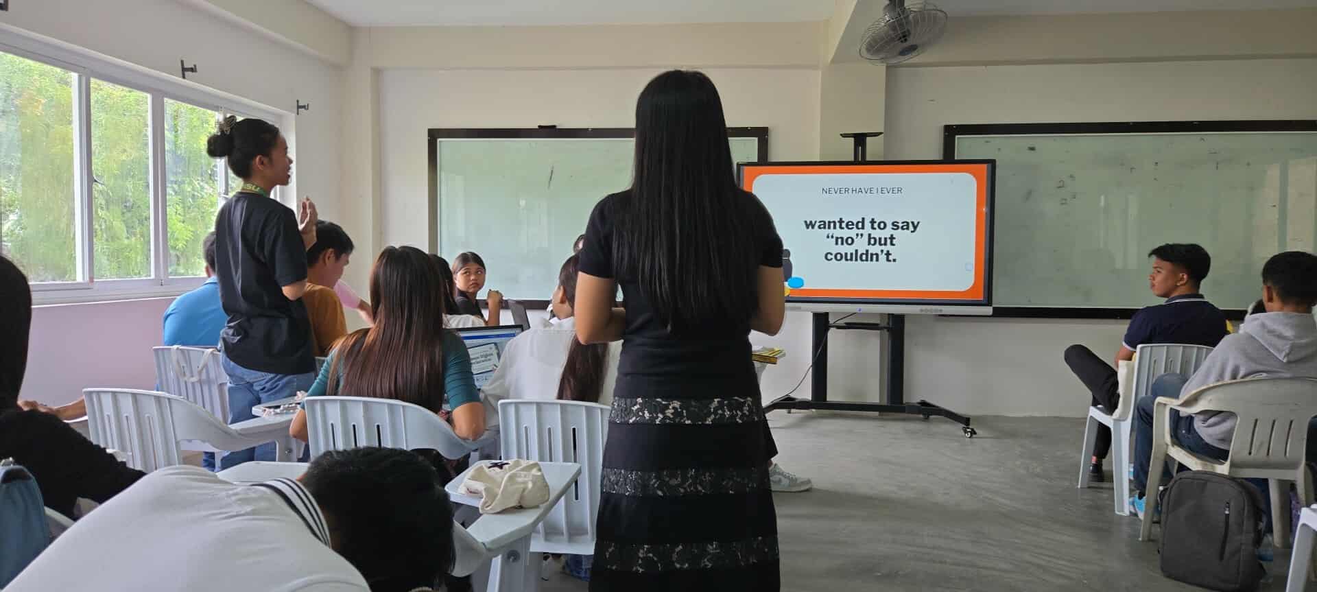 Kyla in the classroom